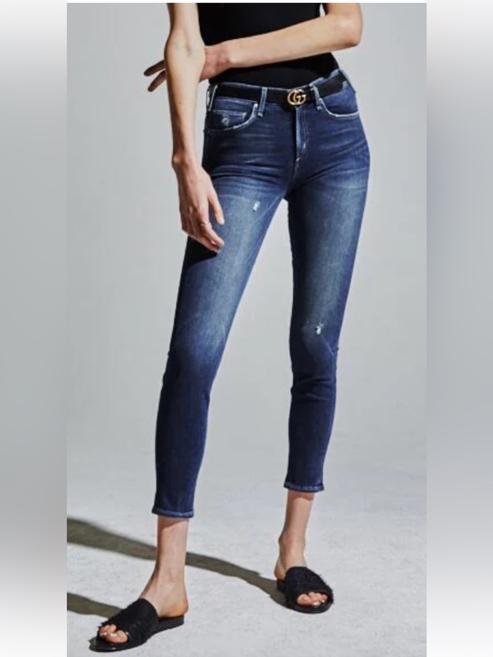 MCGUIRE Newton Skinny Distressed Ankle Jeans 27 Stretch Denim